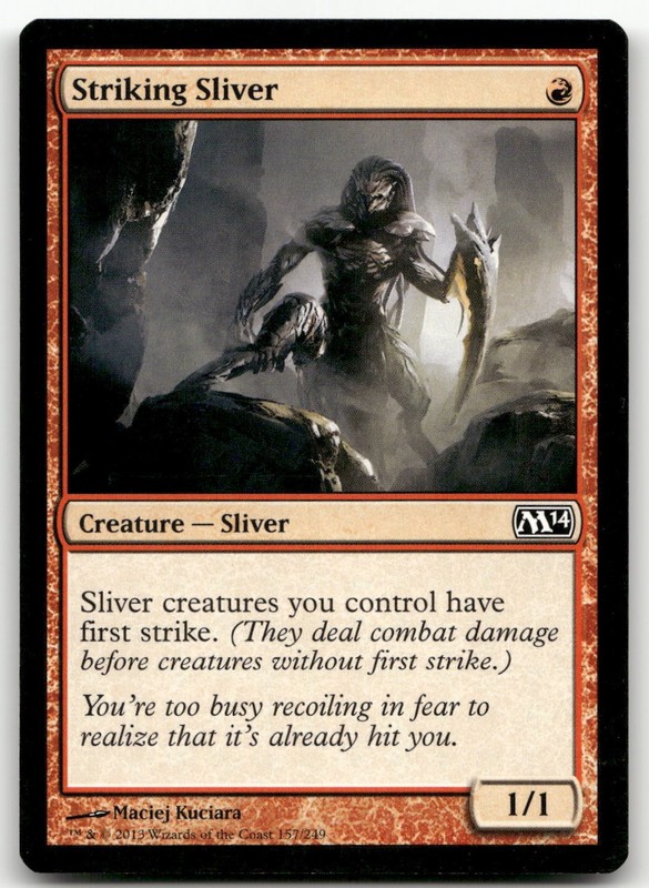 Striking Sliver #157 (NM) Magic 2014 M14 Magic MTG