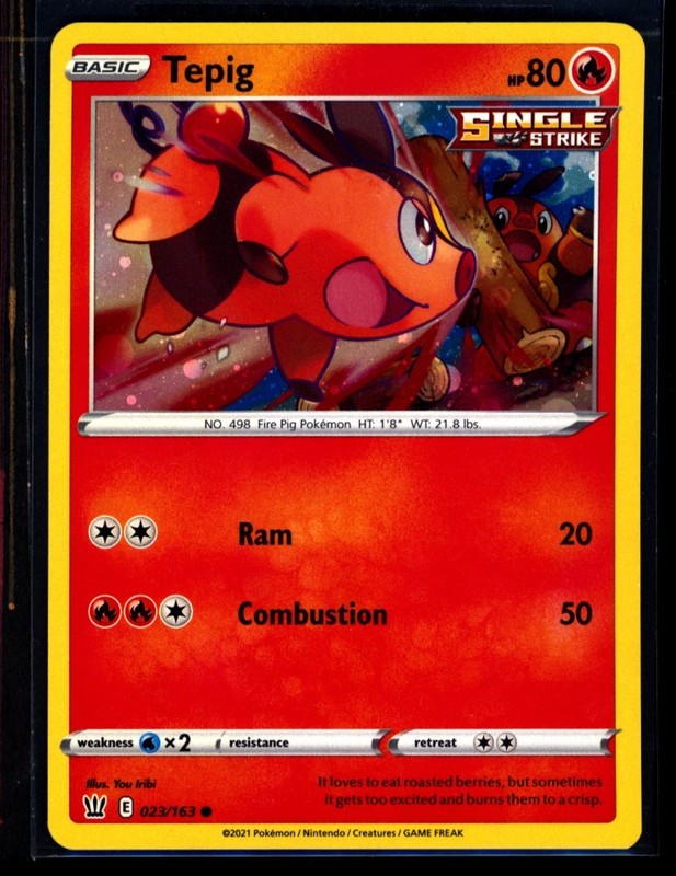 1x Pokemon Tepig 023/163 Cosmos Holo TCG Pokemon NM 0102#18-21