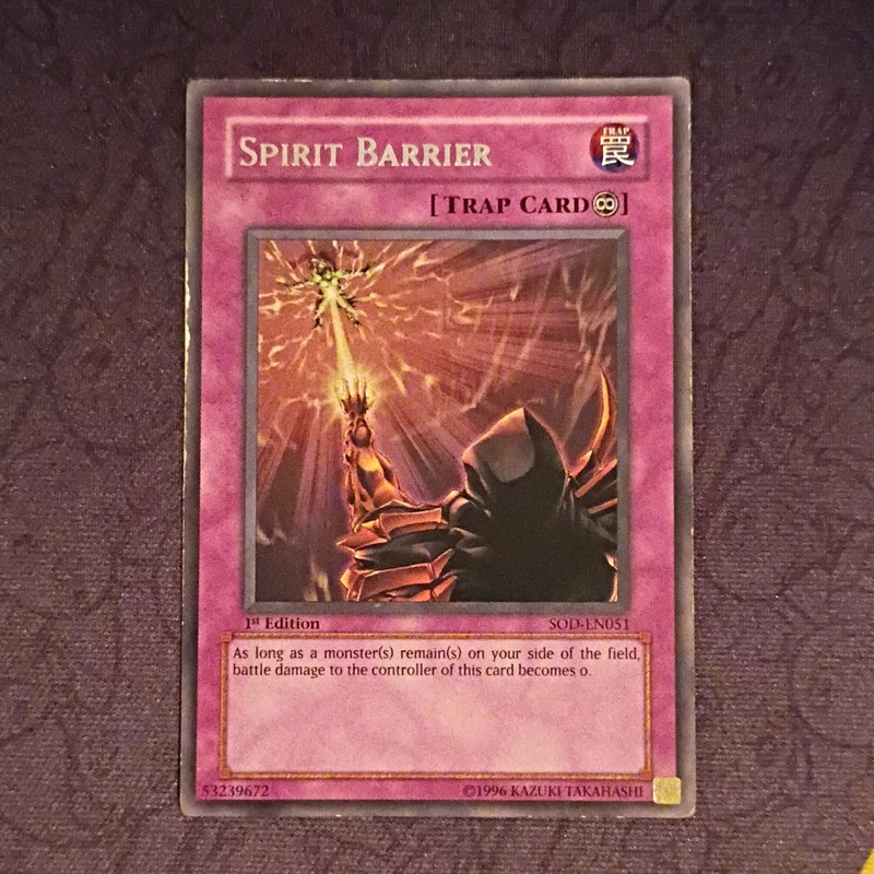 Konami Yu-Gi-Oh! TCG Soul of the Duelist Spirit Barrier SOD-EN051 1st Ed