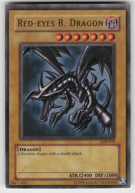 Red-Eyes B. Dragon LOB-070 2002 Original Ultra Rare Unlimited Yugioh