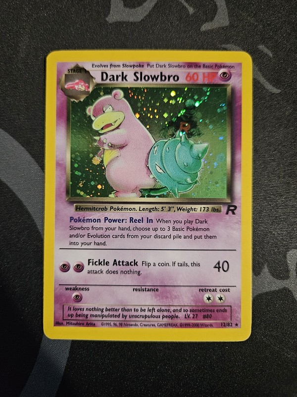 Dark Slowbro 12/82 Team Rocket Unlimited Holo Rare LP