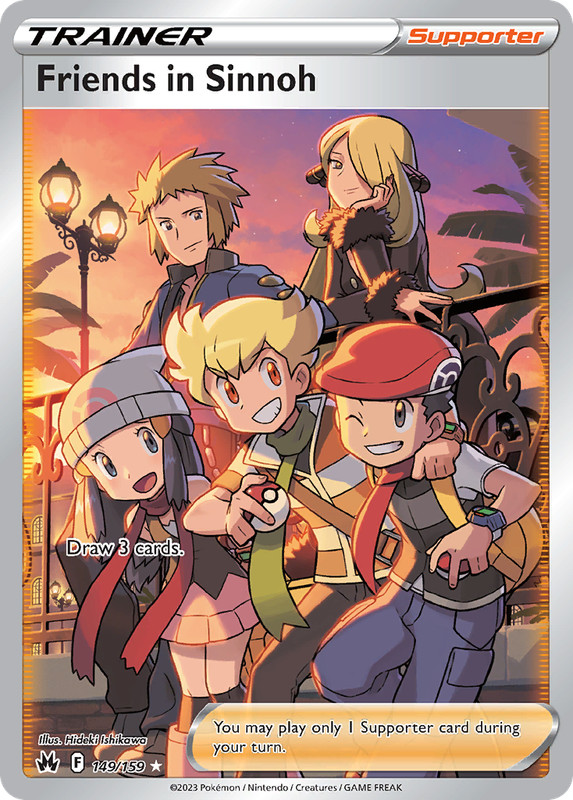 Pokemon Crown Zenith Full Art Friends in Sinnoh 149/159 – Near Mint (NM)