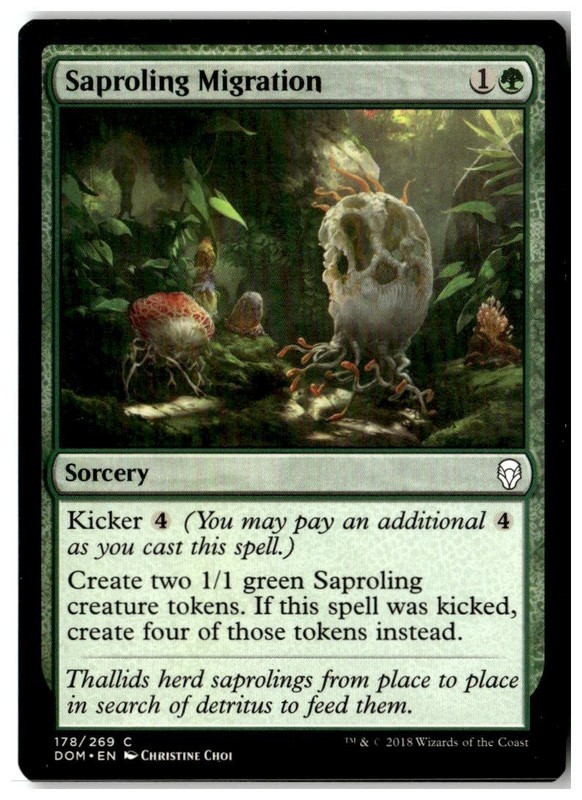 MTG Saproling Migration – Dominaria Lightly Played English Playset (x4)