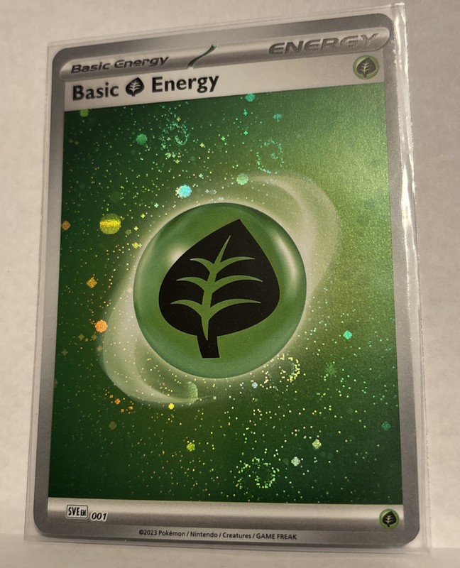 Basic Grass Energy (Cosmos Holo) Holo Common SVE: Scarlet & Violet Energies 001