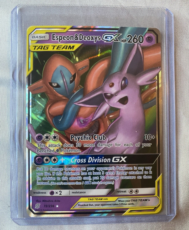 The Pokemon Company Espeon & Deoxys GX 72/236 SM-Unified Minds TAG TEAM Holo