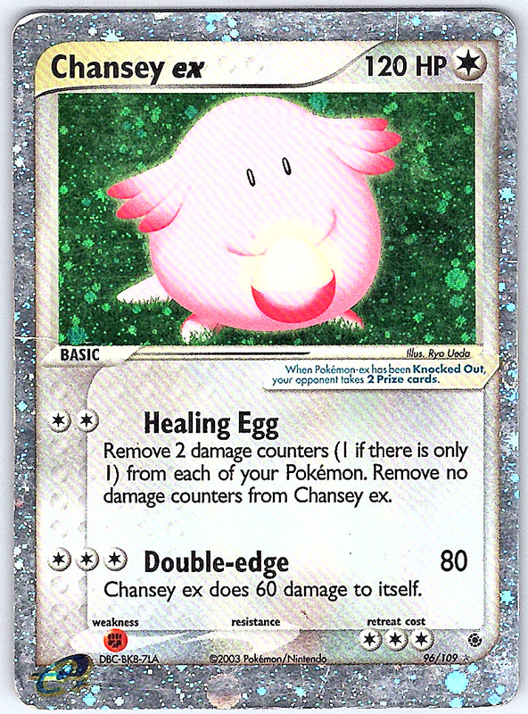Chansey ex 96/109 Ultra Rare Holofoil Ruby and Sapphire HP