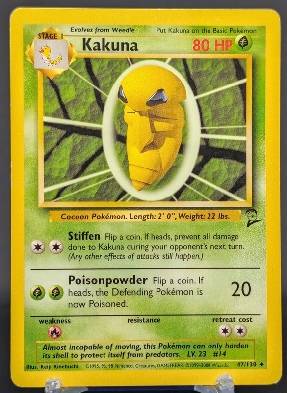 Pokemon Kakuna #47/130 English Base Set 2