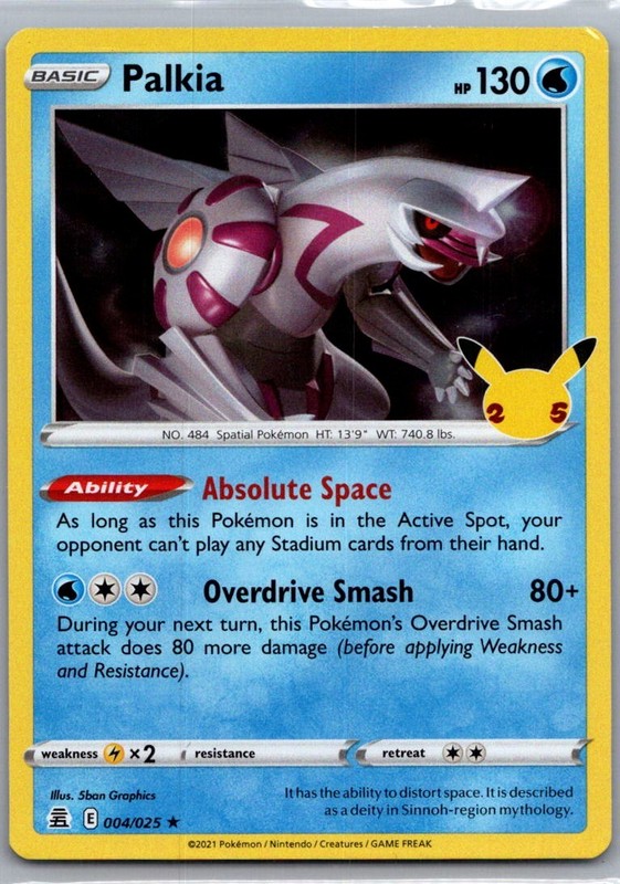 Palkia Holo Rare Holo 004/025 Celebrations NM