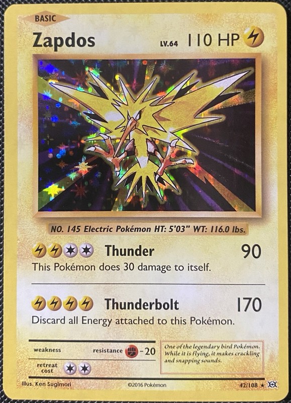 Zapdos 42/108 Evolutions Holo – Pokémon Card