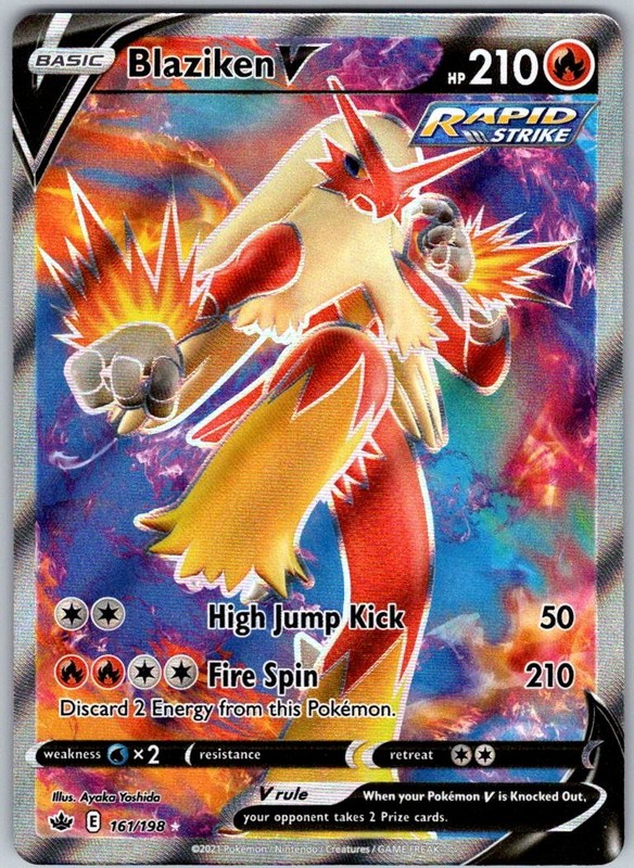 Blaziken V 161/198 Ultra Rare Chilling Reign Near Mint