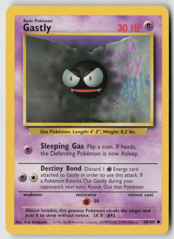 Gastly 050/102 – Base Set Normal – PTCG – MP
