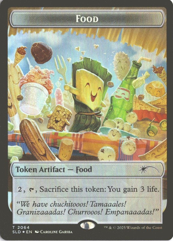 MTG Food Token (2064) (Rainbow Foil) Token Secret Lair Drop Series NM
