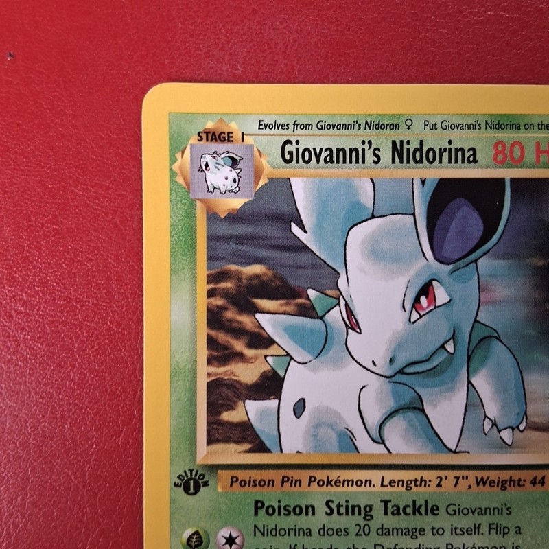 Giovanni's Nidorina 44/132 Gym Challenge Regular FIRST EDITION Pokémon Card Lp gallery