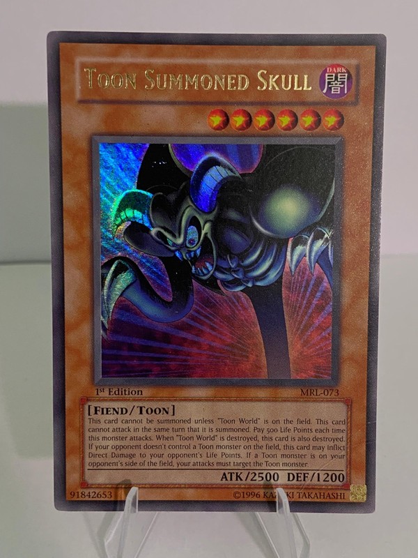 Yugioh – Toon Summoned Skull – MRL-073 – 1st Edition – MP/Crease