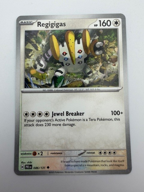 #086/131 Regigigas Normal Uncommon – Pokémon S&V Prismatic Evolutions English NM
