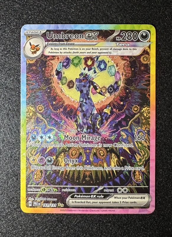 2025 Pokémon: SV Prismatic Evolutions SIR Umbreon ex – 161/131