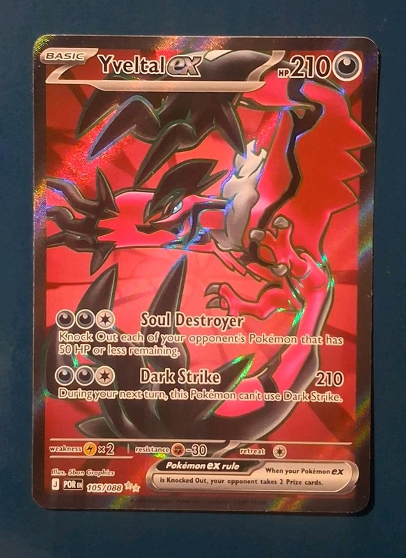 Pokémon TCG-Yveltal ex-105/088-Me03: Perfect Order-Full Art Holo M/NM!