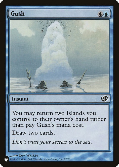 Gush 27 PLST DD2 List MTG Blue Instant Walker Common Island 2008 NM