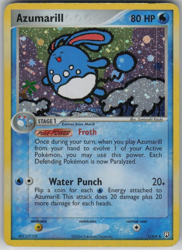 Azumarill 1/109 Holo Rare Holo Team Rocket Returns Sumiyoshi Kizuki