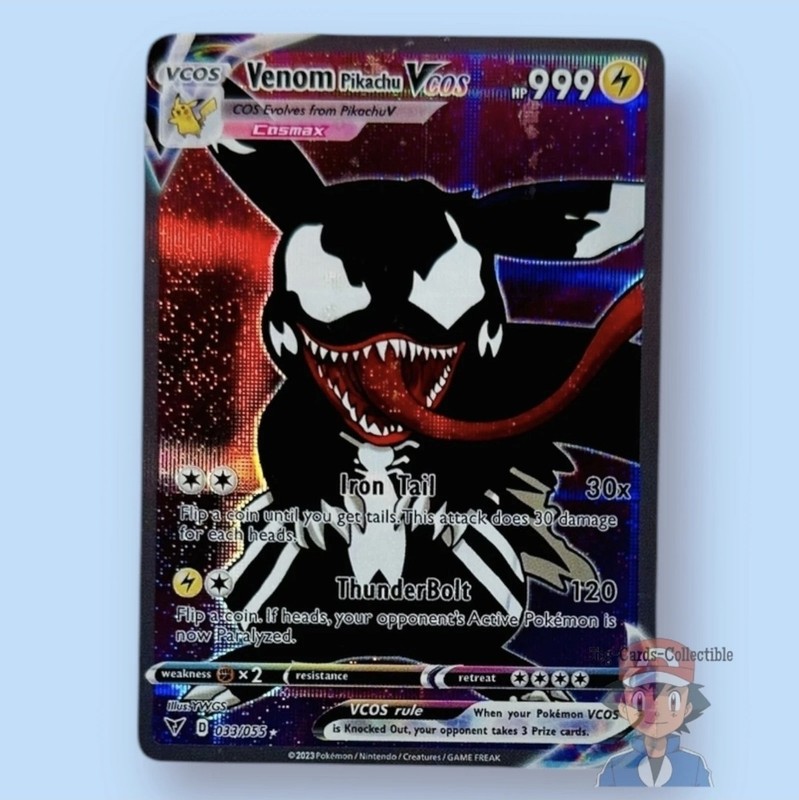 Pikachu Marvel Venom Cosplay Cute Doujin ACG HOLO Card – Near Mint C.