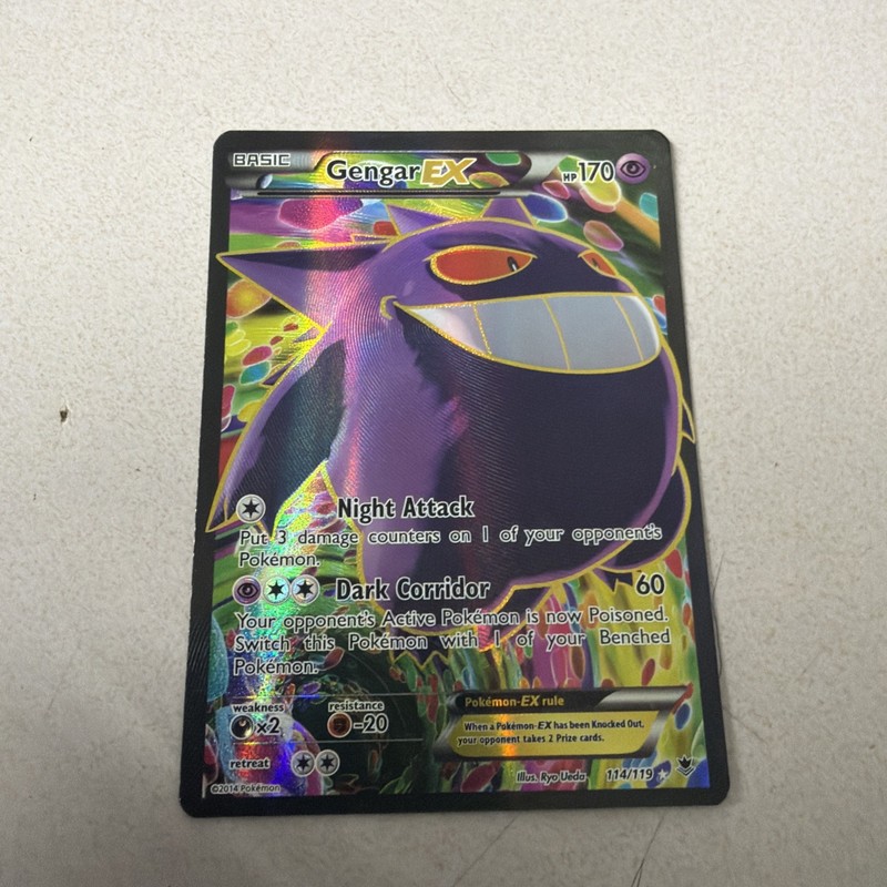 Pokémon Gengar EX (114 Full Art) 114/119 XY-Phantom Forces Holo NM-