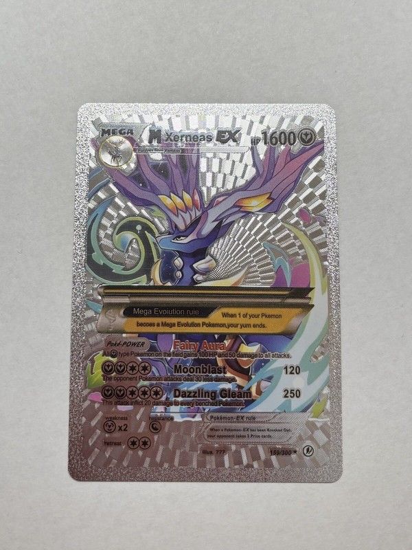 M Xerneas EX Silver Foil Fan Art Display Card HP1600 Ultra Rare NM/M