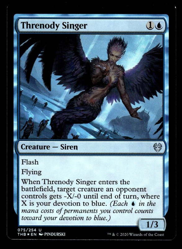 MTG Theros Beyond Death Threnody Singer Foil 075/254