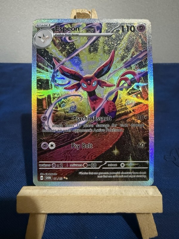 Dark Espeon Pokemon Card DISPLAY ART CARD Textured
