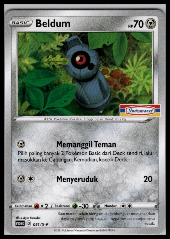 NM Beldum 051/S-P | Pokemon Indomaret Stamped Promo Indonesian [US Seller]