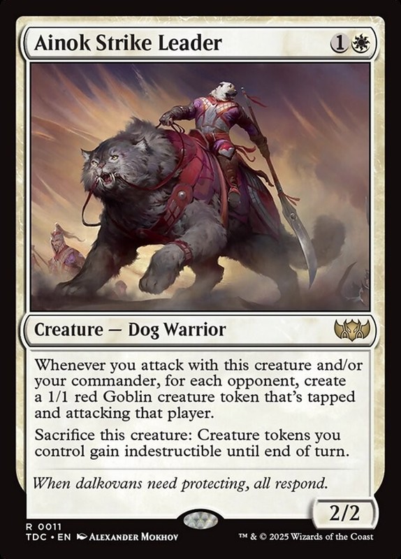 Ainok Strike Leader 0011 Non Foil Rare Tarkir Dragonstorm Commander MTG NM