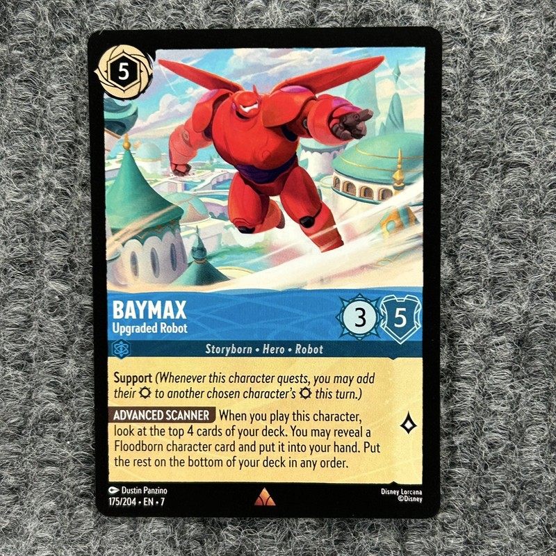 Disney Lorcana Archazia’s Island Baymax Upgraded Robot 175/204 Rare Foil NM