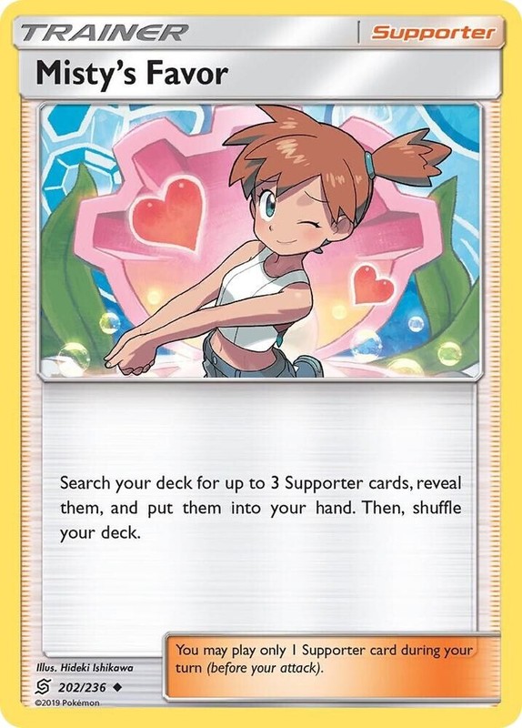 Misty's Favor Unified Minds 2019 202/236 Regular Print Near Mint Pokemon TCG gallery