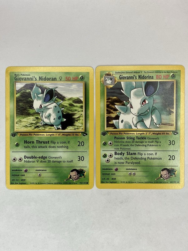 Giovanni’s Nidorina Nidoran 1st Edition Gym Challenge 44 75/132 Pokemon TCG