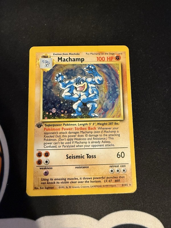 Machamp 8/102 Deck Exclusives Holo First Edition Base Set