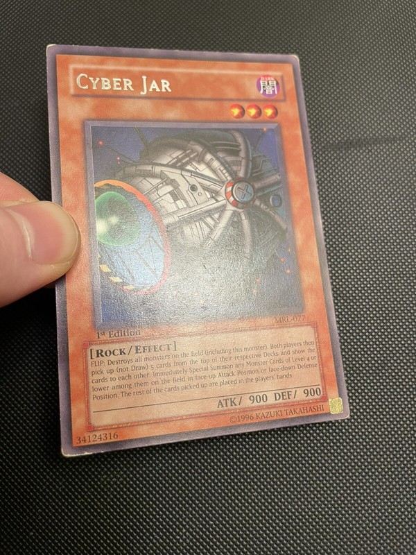 YuGiOh! Cyber Jar MRL-077 - Rare 1st Edition NA English Vintage gallery