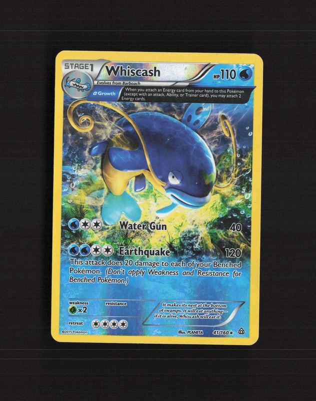 Whiscash 41/160 Primal Clash Full Art Reverse Holo Pokemon Card DMG