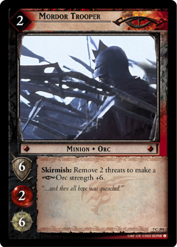 1x Mordor Trooper – 7C291 – Foil Moderate Play The Return of the King