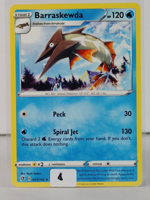Barraskewda – Rebel Clash – POKEMON – 053/192 – NM – Rare – U Pick