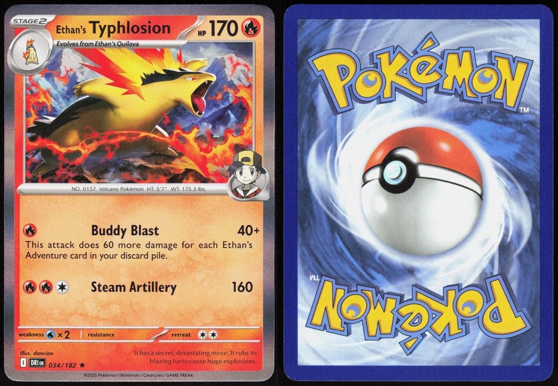 Ethan’s Typhlosion 34/182 Holo Rare Destined Rivals danciao Near Mint