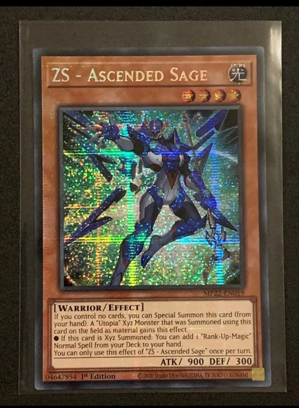ZS Ascended Sage MP22-EN059 Yugioh Secret Rare 1st Edition
