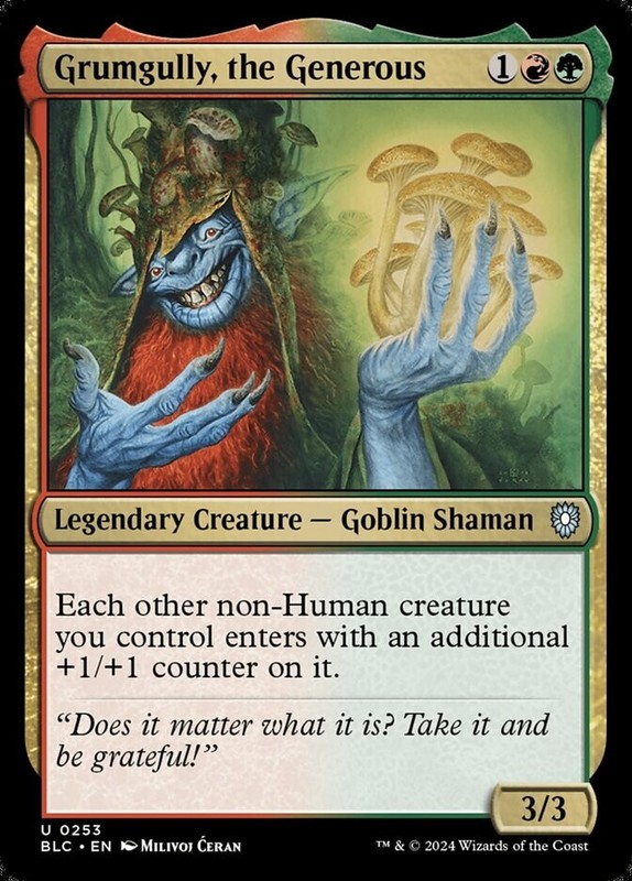 Grumgully, the Generous 0253 Non Foil Uncommon Bloomburrow Commander MTG NM