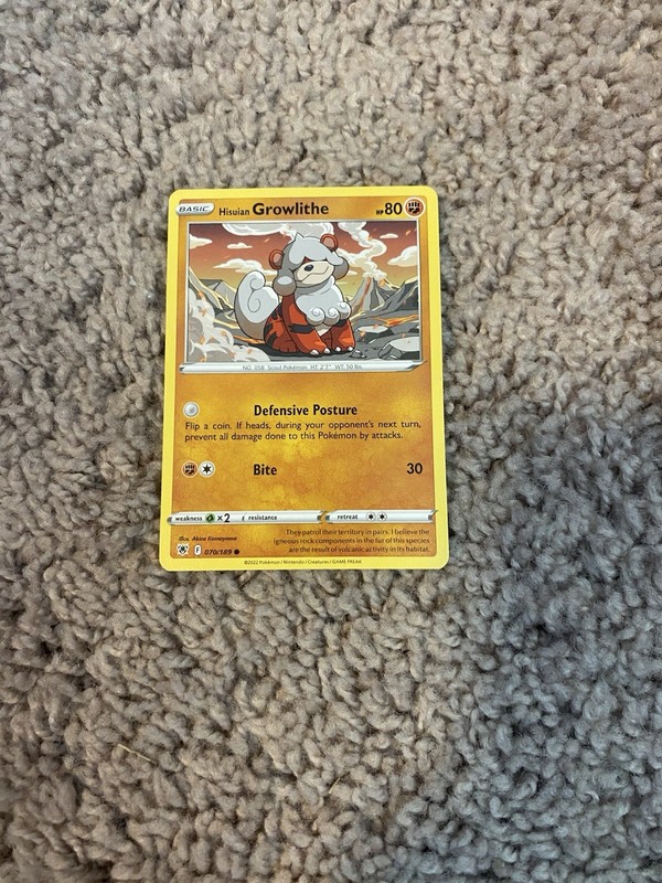 Hisuian Growlithe 070/189 Swsh10: Astral Radiance Regular