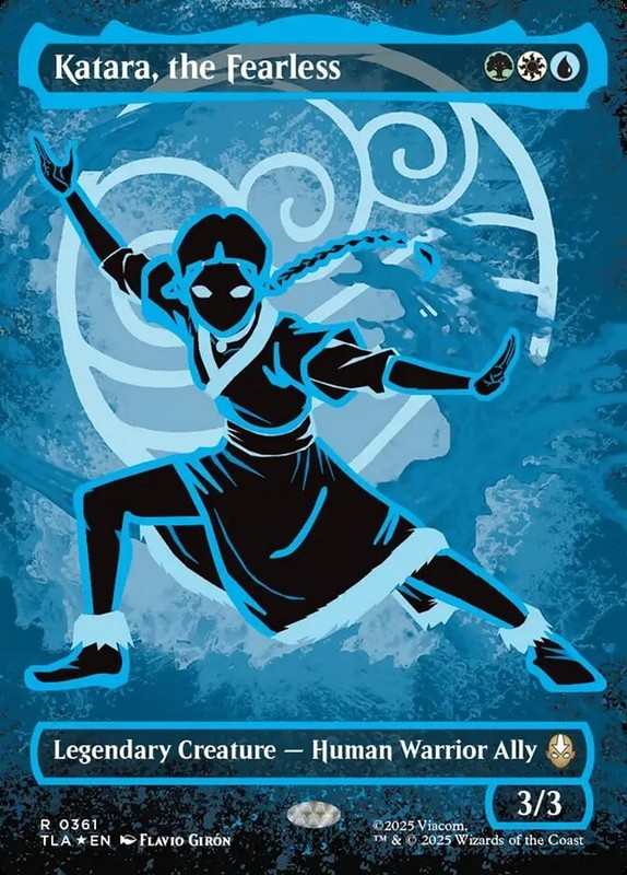 Katara, the Fearless (Borderless) (Neon Ink Foil) Avatar Playtest Card