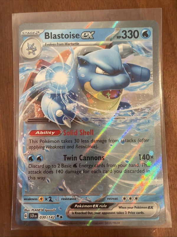 Blastoise ex 030/142 Double Rare SV07: Stellar Crown NM