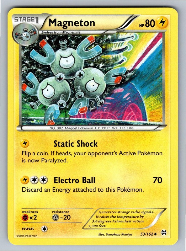 Magneton 53/162 Uncommon BREAKthrough Pokemon Lightly Played