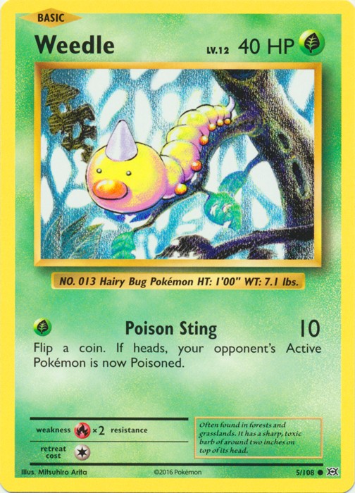 Weedle – 5/108 – Common – Near Mint