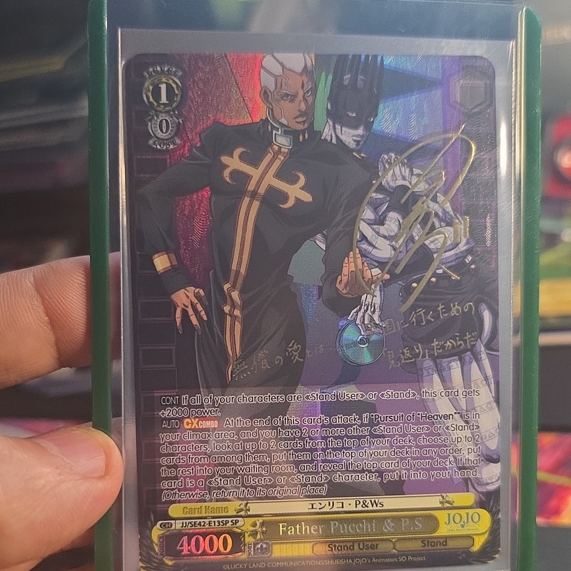 Weiss Schwarz Jo Jo Stone Ocean – Father Pucci & P.S SP Foil Auto JJ/SE42-E13SP