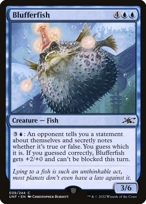MTG Magic the Gathering Blufferfish (39/689) Unfinity LP
