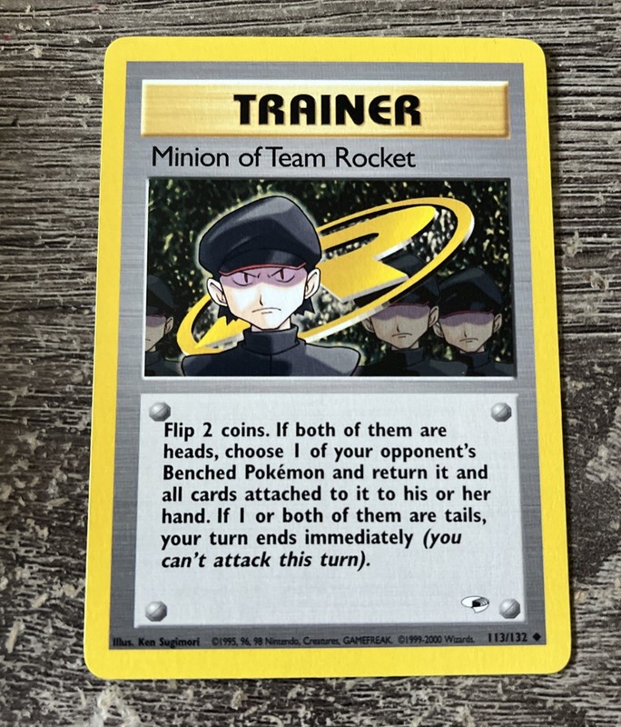 Minion of Team Rocket 113/132 Pokémon Card Gym Heroes Uncommon NM