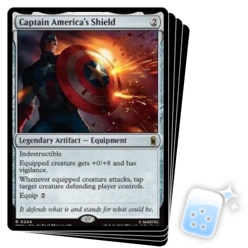 PRESALE CAPTAIN AMERICA’S SHIELD X4 Marvel Super Heroes MSH Magic MTG MINT CARD